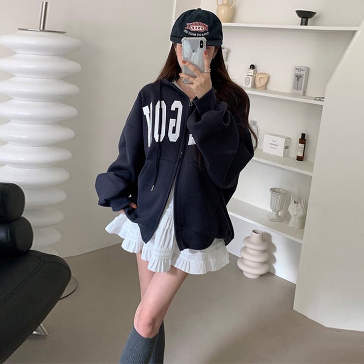 快適スタイルを実現☆ロゴジップパーカー 裏起毛あたたか | 17kg | 詳細画像11 