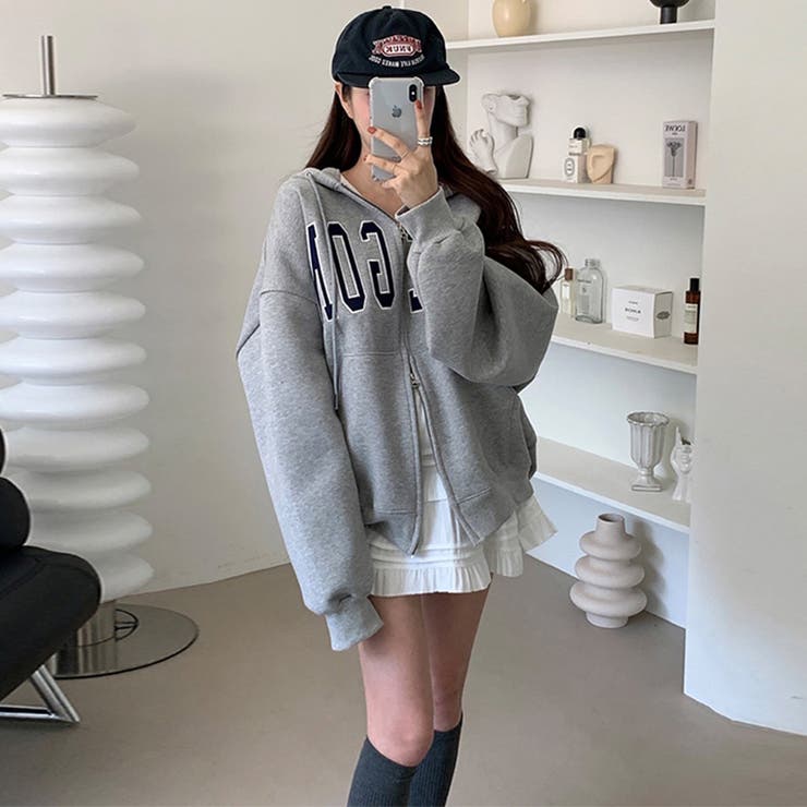 快適スタイルを実現☆ロゴジップパーカー 裏起毛あたたか | 17kg | 詳細画像27 