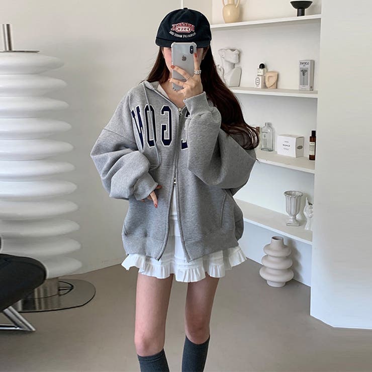 快適スタイルを実現☆ロゴジップパーカー 裏起毛あたたか | 17kg | 詳細画像28 