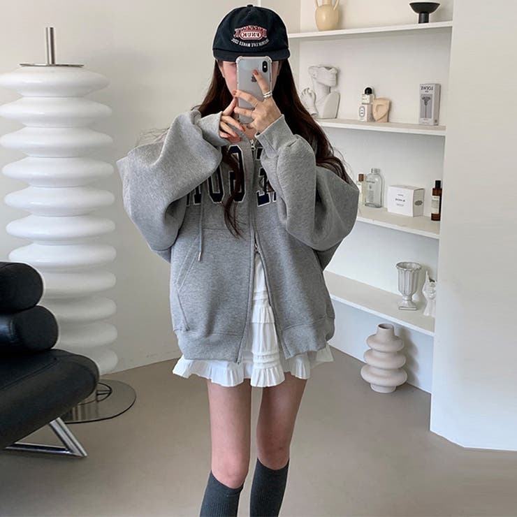 快適スタイルを実現☆ロゴジップパーカー 裏起毛あたたか | 17kg | 詳細画像29 