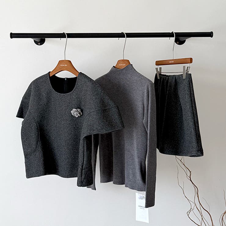 甘辛系ガールズ☆ニットトップス半袖＋スカート3点セット | 17kg | 詳細画像3 