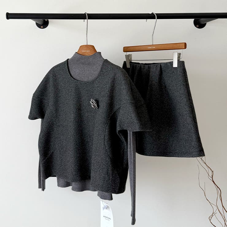 甘辛系ガールズ☆ニットトップス半袖＋スカート3点セット | 17kg | 詳細画像20 