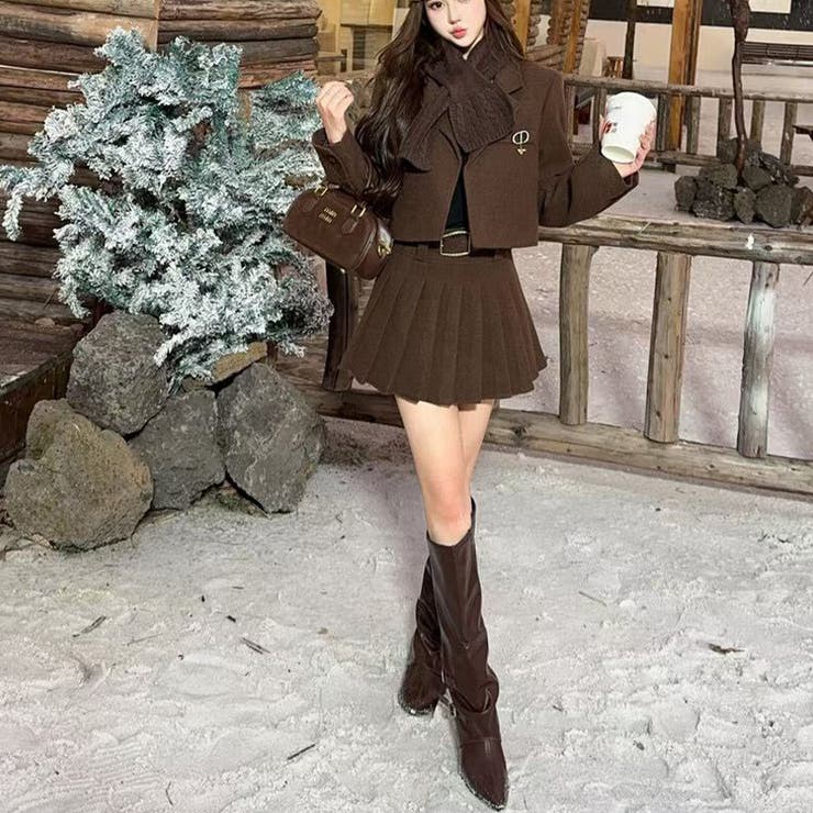 大人っぽく洗練された☆ツイード風ジャケット＋プリーツスカート | 17kg | 詳細画像8 