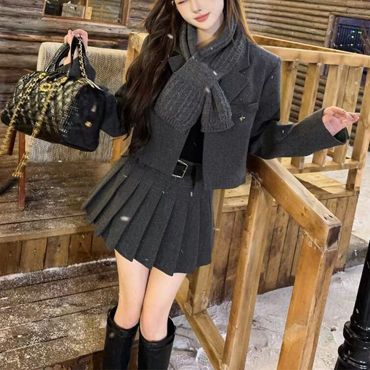 大人っぽく洗練された☆ツイード風ジャケット＋プリーツスカート | 17kg | 詳細画像2 