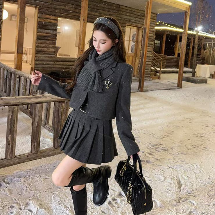 大人っぽく洗練された☆ツイード風ジャケット＋プリーツスカート | 17kg | 詳細画像3 