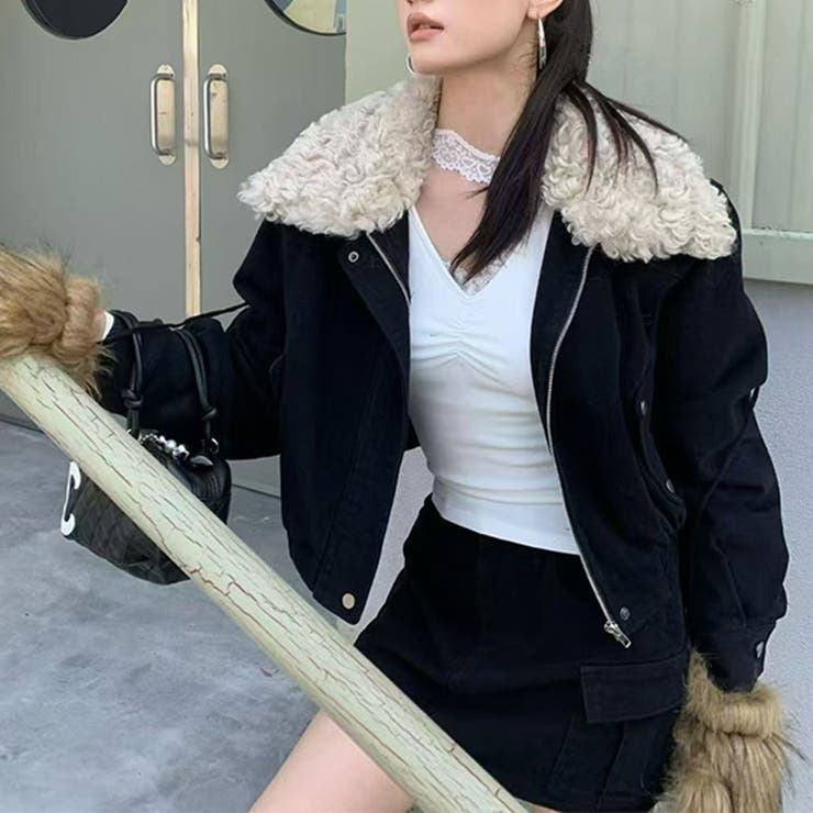 甘辛系ガールズ☆ボアショートジャケット＋スカートセット | 17kg | 詳細画像2 