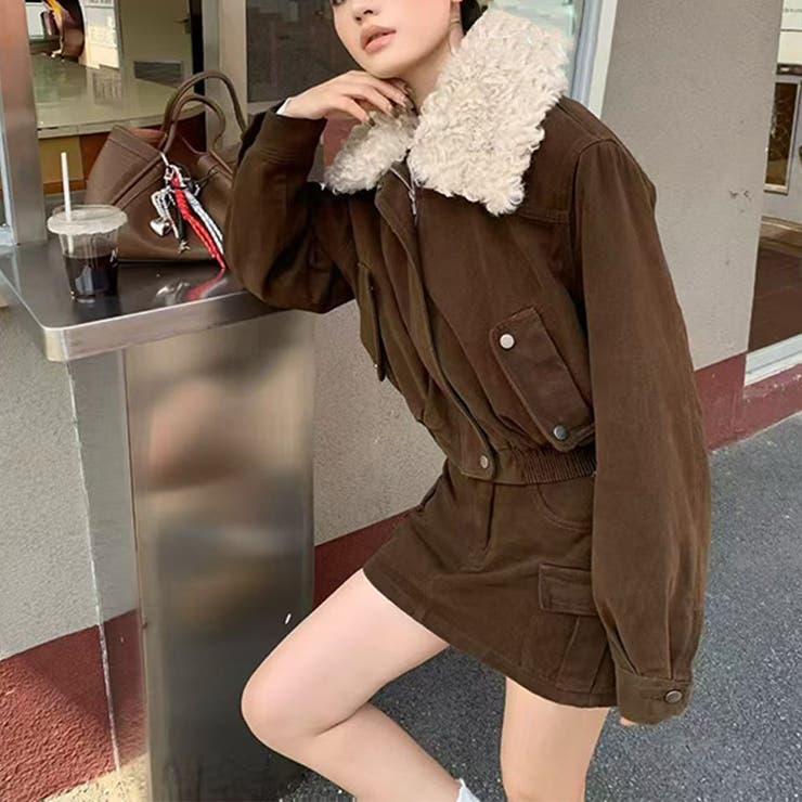 甘辛系ガールズ☆ボアショートジャケット＋スカートセット | 17kg | 詳細画像4 