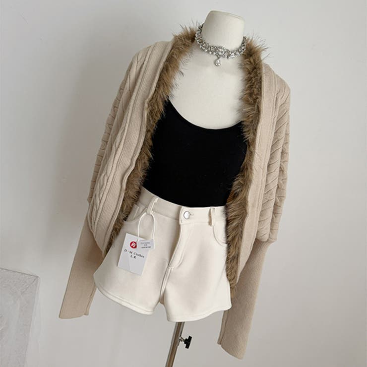 甘辛系ガールズ☆タヌキファー高級光沢ウールニットカーディガン | 17kg | 詳細画像6 