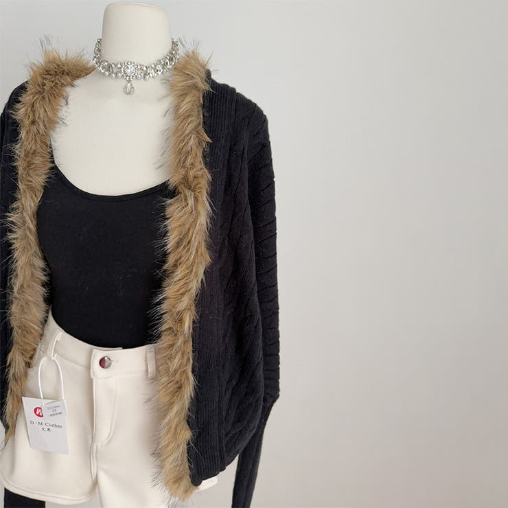 甘辛系ガールズ☆タヌキファー高級光沢ウールニットカーディガン | 17kg | 詳細画像8 