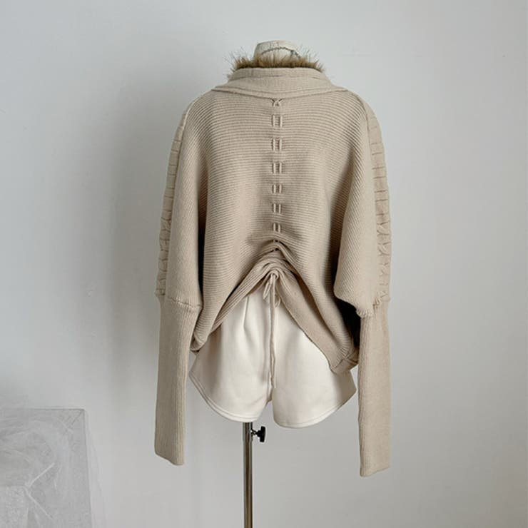 甘辛系ガールズ☆タヌキファー高級光沢ウールニットカーディガン | 17kg | 詳細画像3 