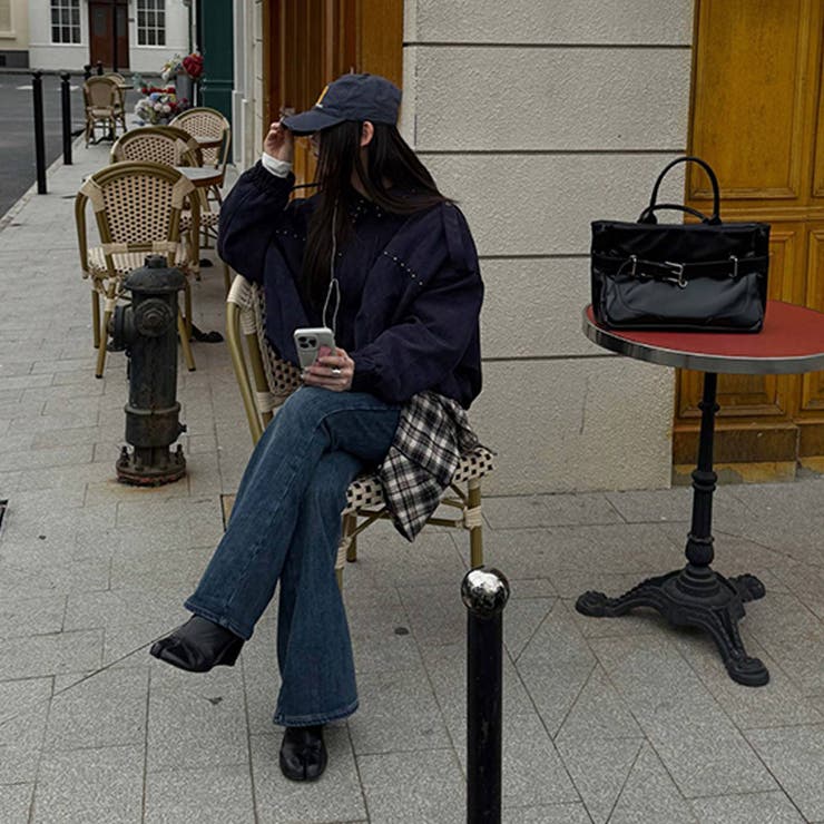 ユニセックス☆ストリート系レトロスエード調スタッズ付きフライトジャケット | 17kg | 詳細画像10 