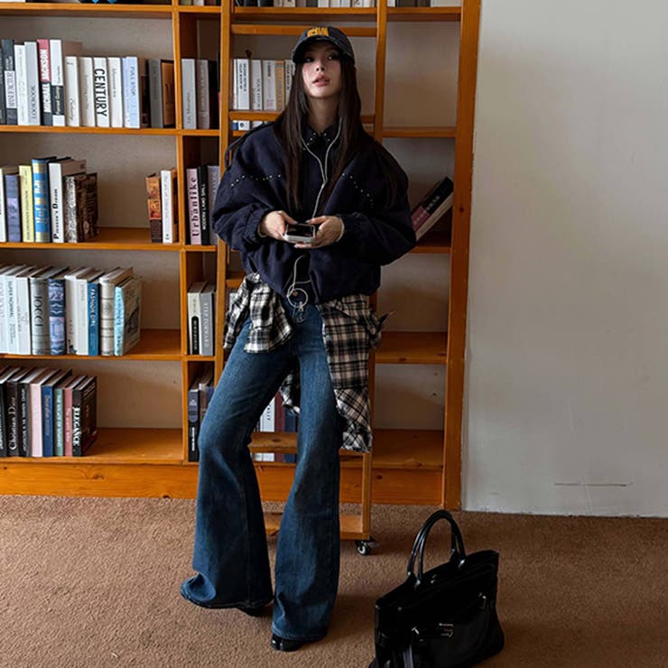 ユニセックス☆ストリート系レトロスエード調スタッズ付きフライトジャケット | 17kg | 詳細画像12 