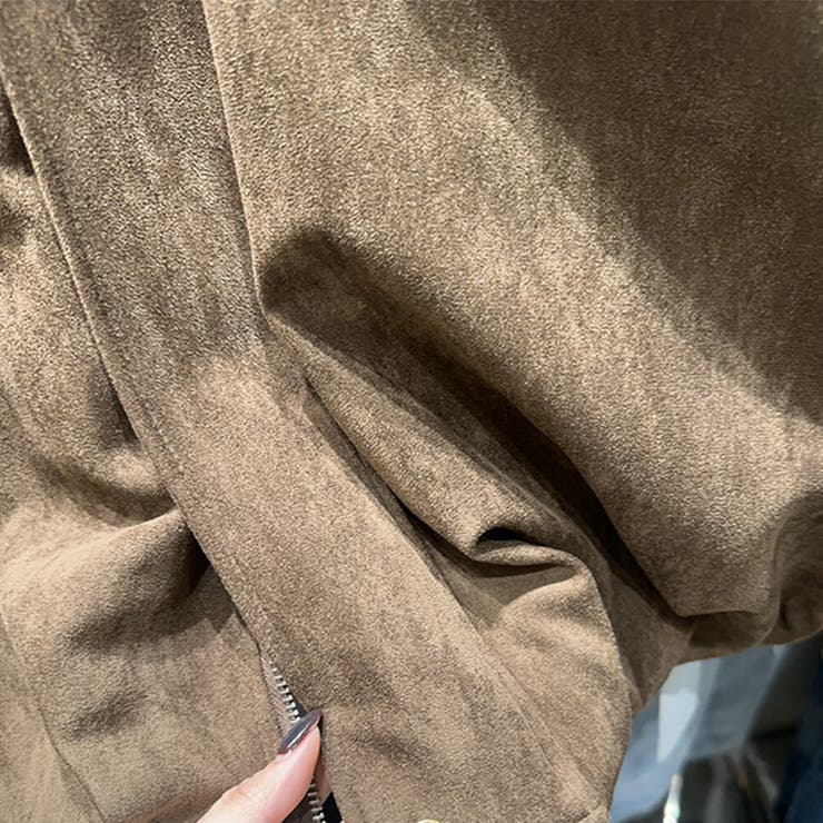 ユニセックス☆ストリート系レトロスエード調スタッズ付きフライトジャケット | 17kg | 詳細画像16 