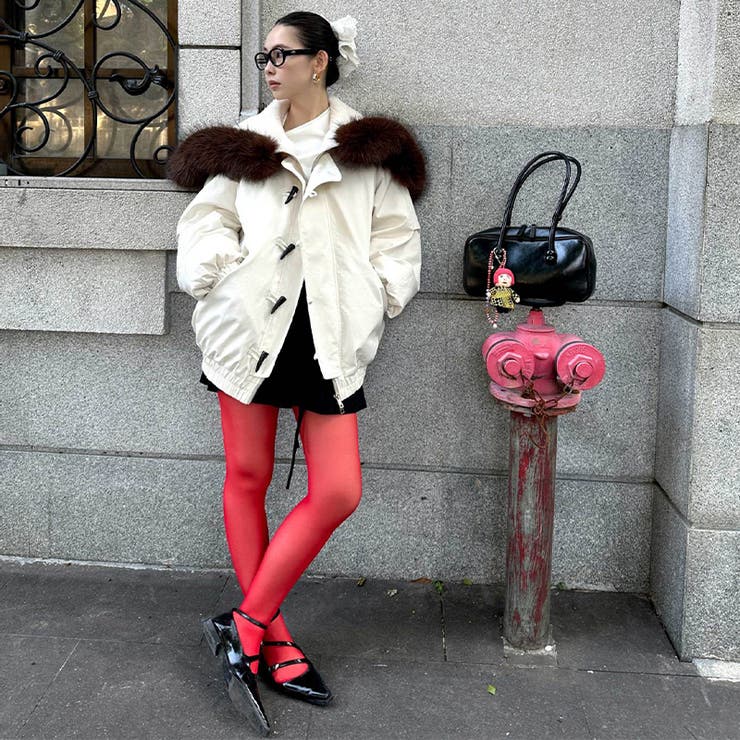 ユニセックス☆ストリート系厚手キルティング牛角ボタンファー付きパーカー | 17kg | 詳細画像6 