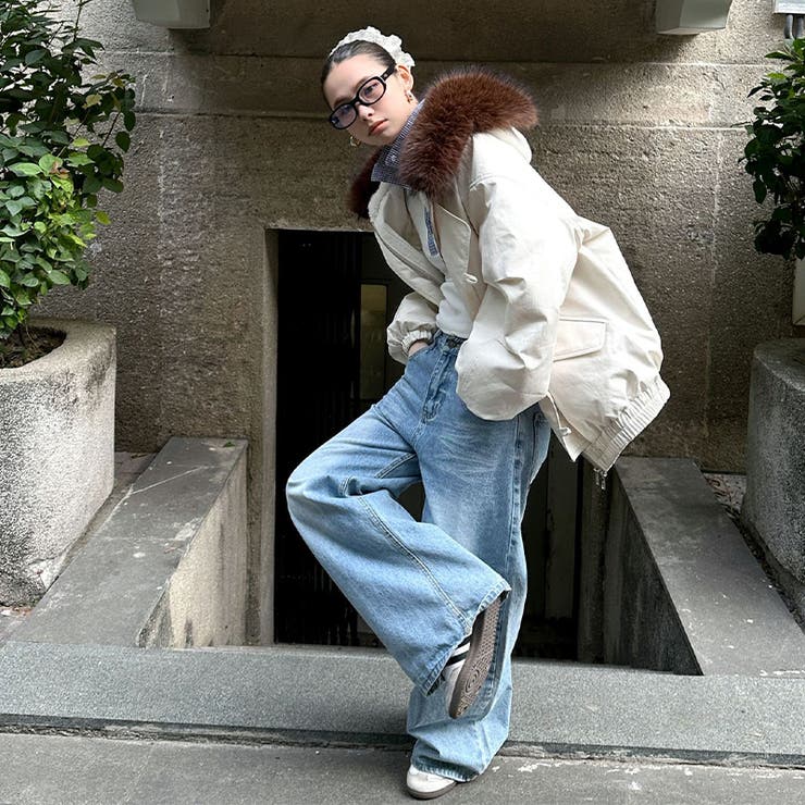 ユニセックス☆ストリート系厚手キルティング牛角ボタンファー付きパーカー | 17kg | 詳細画像15 