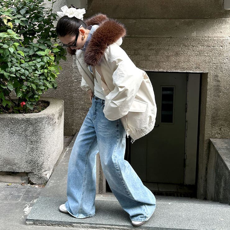 ユニセックス☆ストリート系厚手キルティング牛角ボタンファー付きパーカー | 17kg | 詳細画像16 