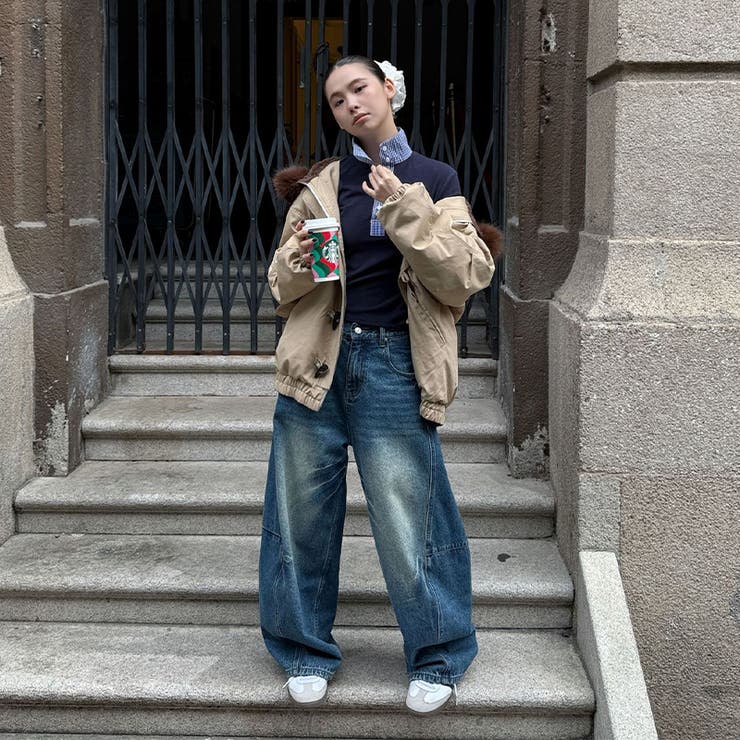 ユニセックス☆ストリート系厚手キルティング牛角ボタンファー付きパーカー | 17kg | 詳細画像27 