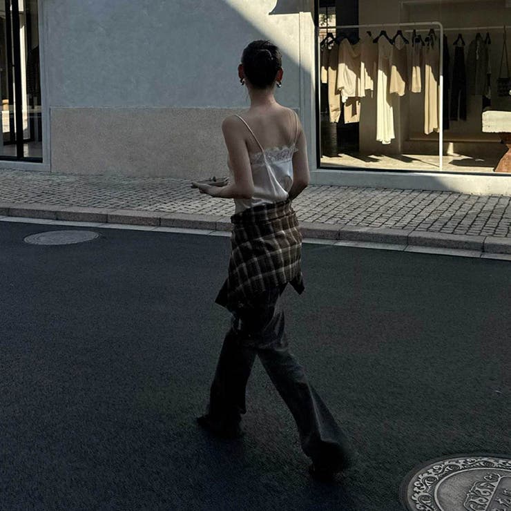 ユニセックス☆ストリート系レトロ配色ブラウン系起毛チェックシャツ | 17kg | 詳細画像14 