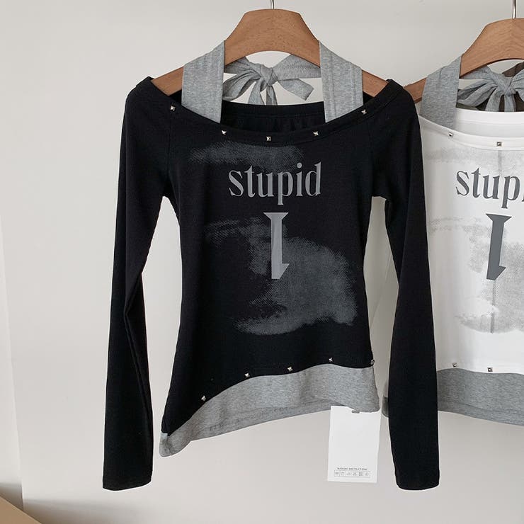 甘辛系ガールズ☆ホルターネックプリント入りトップス假2枚風 | 17kg | 詳細画像5 