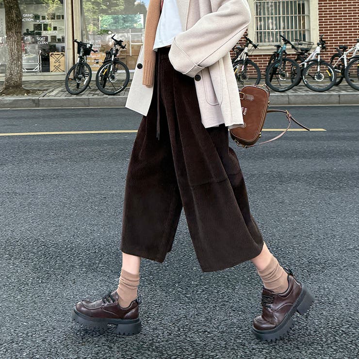 甘辛系ガールズ☆コーデュロイ七分丈パンツレトロオールドマネー風 | 17kg | 詳細画像2 