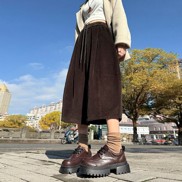 甘辛系ガールズ☆コーデュロイ七分丈パンツレトロオールドマネー風 | 17kg | 詳細画像3 
