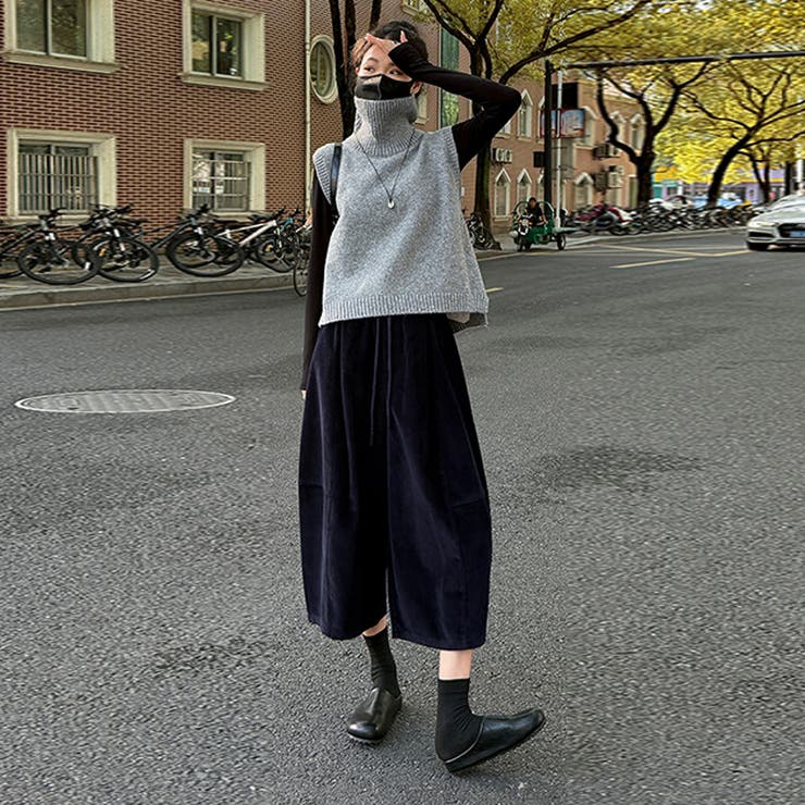 甘辛系ガールズ☆コーデュロイ七分丈パンツレトロオールドマネー風 | 17kg | 詳細画像7 