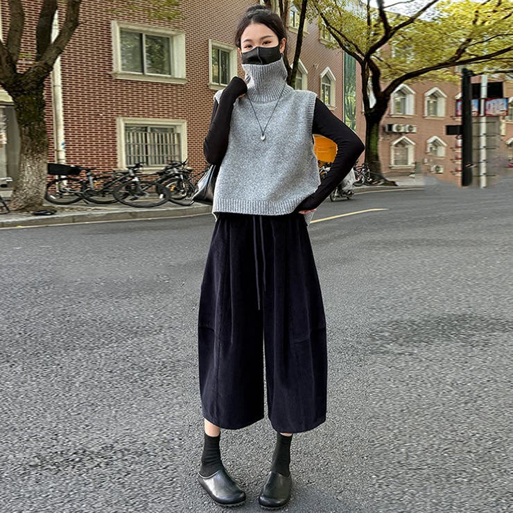 甘辛系ガールズ☆コーデュロイ七分丈パンツレトロオールドマネー風 | 17kg | 詳細画像9 