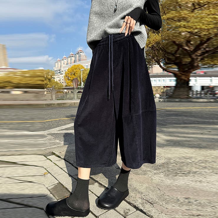 甘辛系ガールズ☆コーデュロイ七分丈パンツレトロオールドマネー風 | 17kg | 詳細画像14 