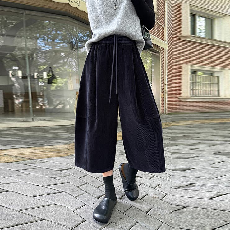 甘辛系ガールズ☆コーデュロイ七分丈パンツレトロオールドマネー風 | 17kg | 詳細画像4 