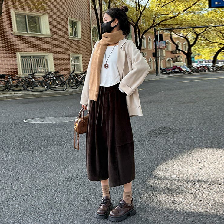 甘辛系ガールズ☆コーデュロイ七分丈パンツレトロオールドマネー風 | 17kg | 詳細画像15 