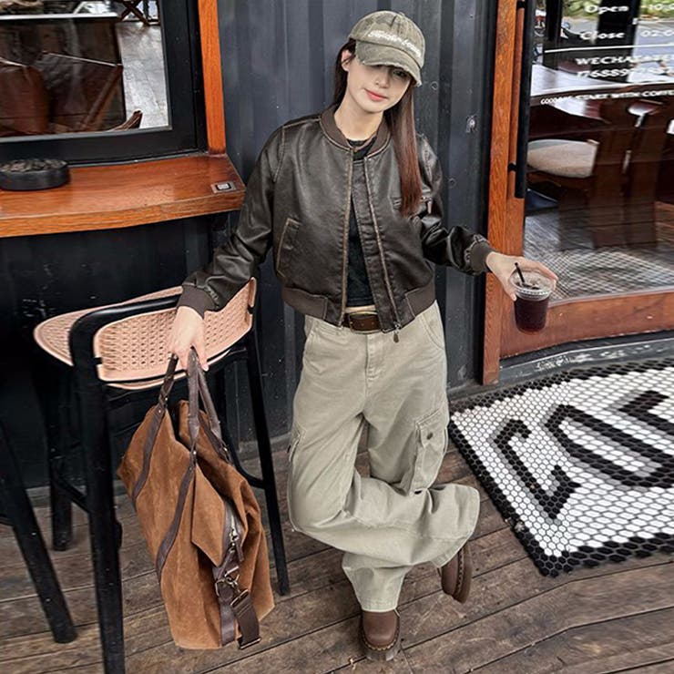 ユニセックス☆手作り色落ち加工ショート丈ライダースジャケットレザージャケット | 17kg | 詳細画像20 