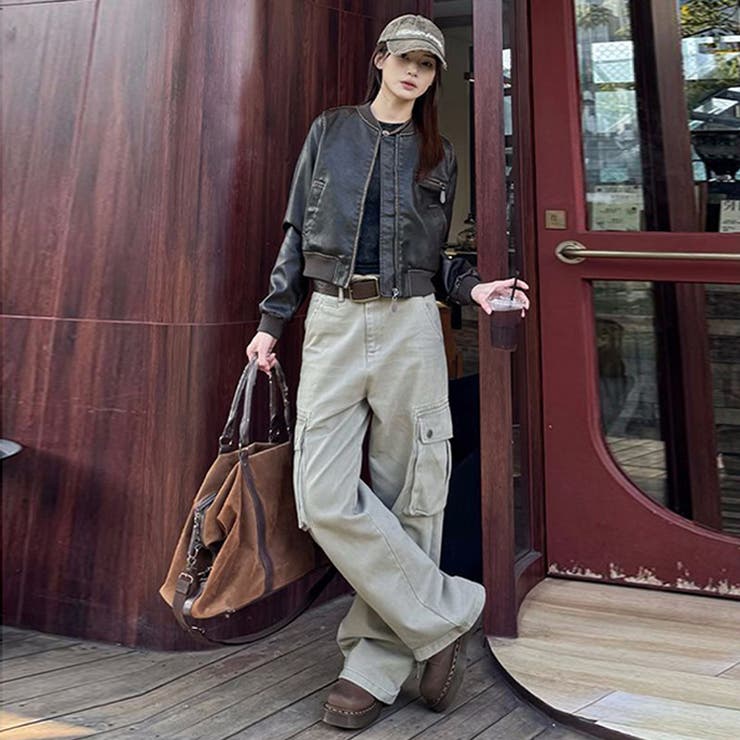 ユニセックス☆手作り色落ち加工ショート丈ライダースジャケットレザージャケット | 17kg | 詳細画像22 