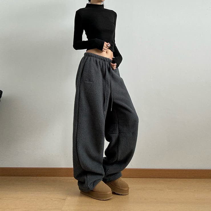 ユニセックス☆フリースパンツ裏起毛厚手 | 17kg | 詳細画像8 