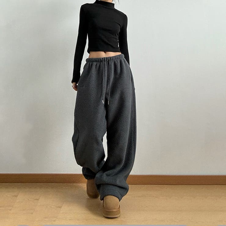 ユニセックス☆フリースパンツ裏起毛厚手 | 17kg | 詳細画像14 