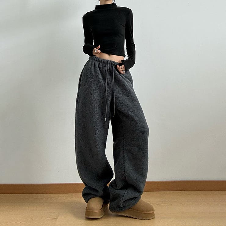 ユニセックス☆フリースパンツ裏起毛厚手 | 17kg | 詳細画像15 