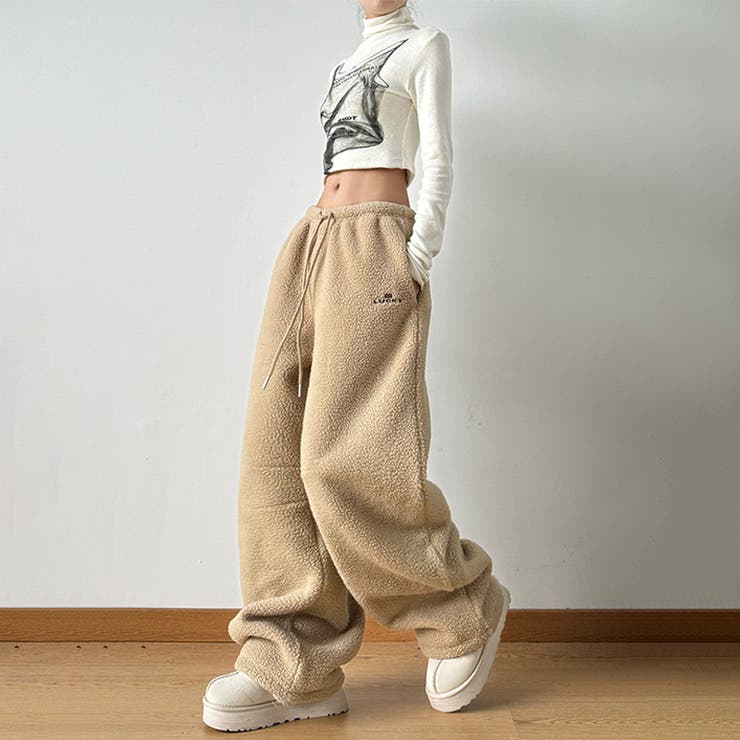 ユニセックス☆フリースパンツ裏起毛厚手 | 17kg | 詳細画像17 