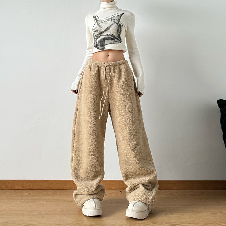 ユニセックス☆フリースパンツ裏起毛厚手 | 17kg | 詳細画像6 