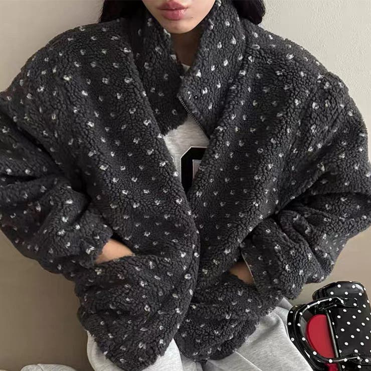 グレー | ゆるカワコーデ☆ボアジャケットムートン風コート | 17kg