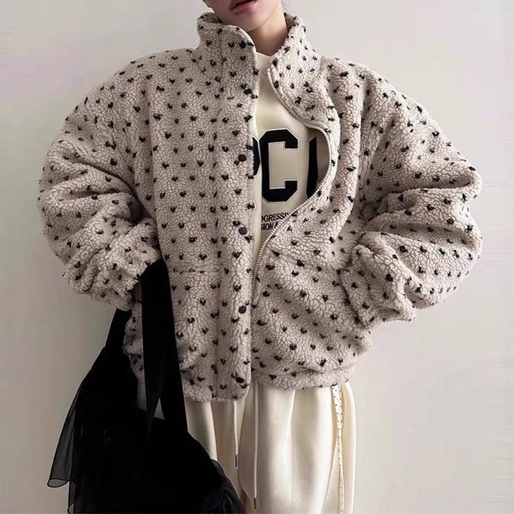 ベージュ | ゆるカワコーデ☆ボアジャケットムートン風コート | 17kg