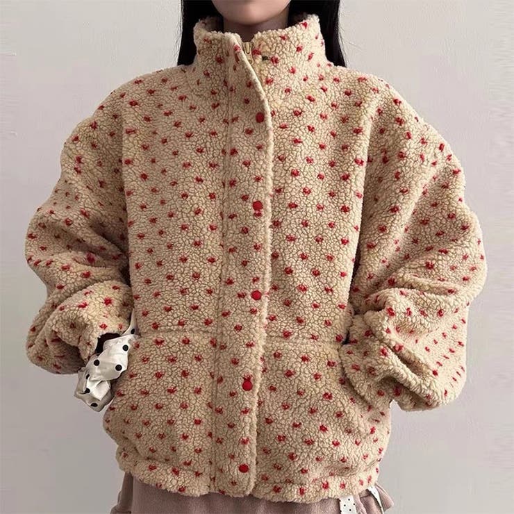 レッド | ゆるカワコーデ☆ボアジャケットムートン風コート | 17kg