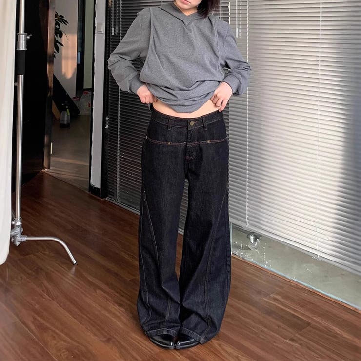 甘辛系ガールズ☆ストリートストレートデニムロングパンツ | 17kg | 詳細画像2 