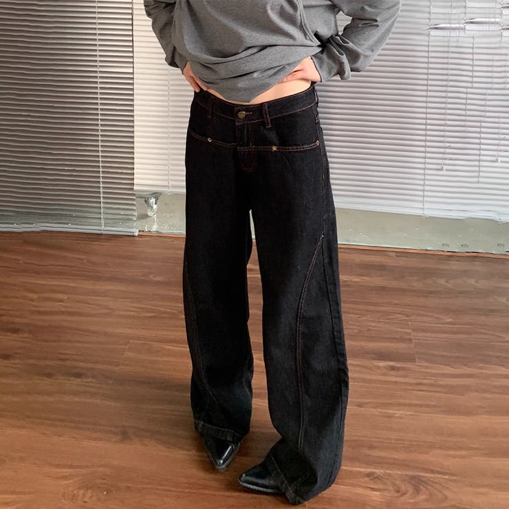 甘辛系ガールズ☆ストリートストレートデニムロングパンツ | 17kg | 詳細画像11 