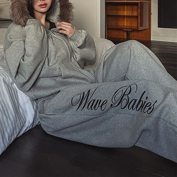 甘辛系ガールズ☆保温裏起毛！大きめファー付き英字ジップパーカーアウター | 17kg | 詳細画像22 