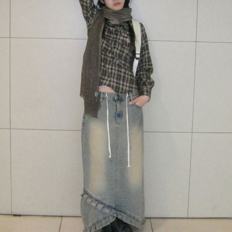 甘辛系ガールズ☆起毛チェック刺繍ローズタイトシャツ長袖 | 17kg | 詳細画像6 