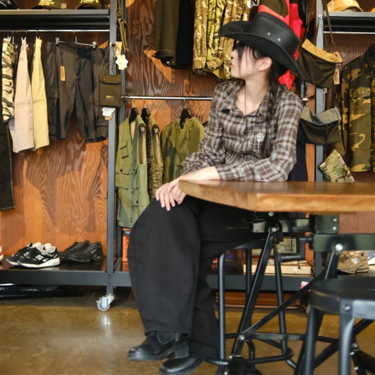 甘辛系ガールズ☆起毛チェック刺繍ローズタイトシャツ長袖 | 17kg | 詳細画像8 