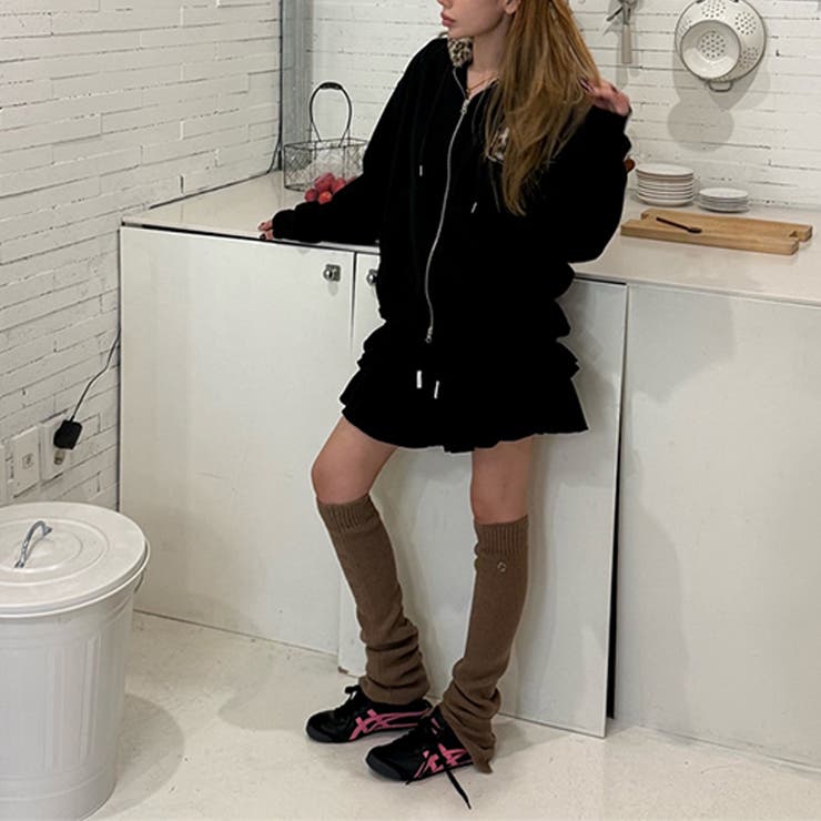 甘辛系ガールズ☆裏起毛厚手レオパード配色ワッペン英字パーカーアウター | 17kg | 詳細画像22 