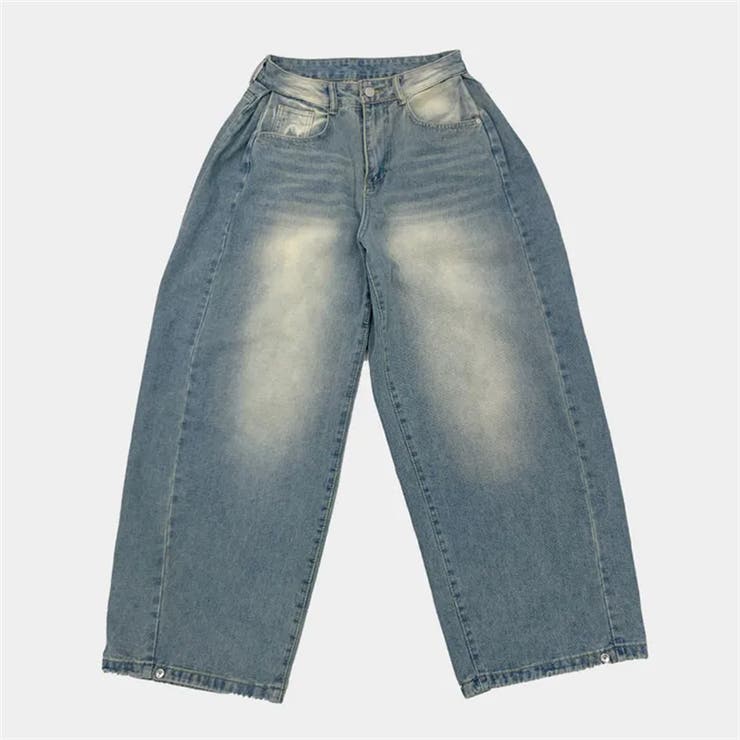 ユニセックス☆ヴィンテージ加工ワイドデニムパンツ | 17kg | 詳細画像62 
