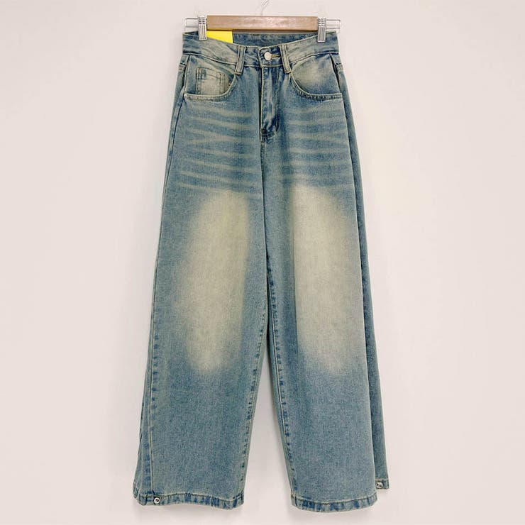 ユニセックス☆ヴィンテージ加工ワイドデニムパンツ | 17kg | 詳細画像73 