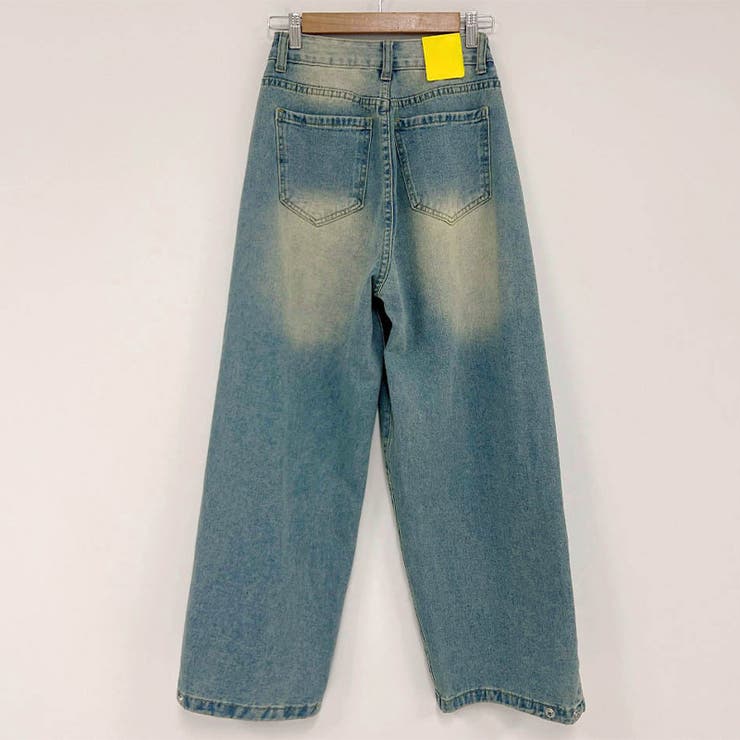 ユニセックス☆ヴィンテージ加工ワイドデニムパンツ | 17kg | 詳細画像74 