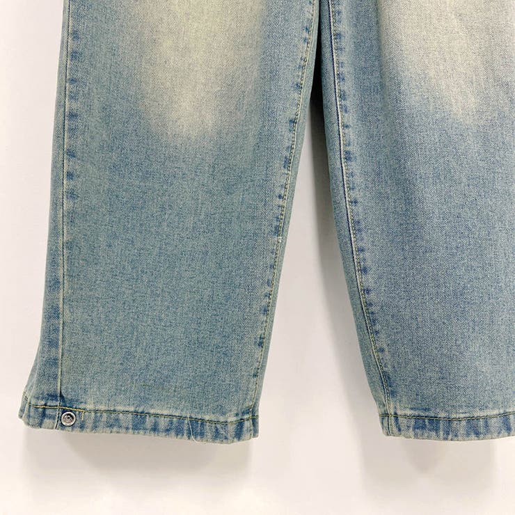 ユニセックス☆ヴィンテージ加工ワイドデニムパンツ | 17kg | 詳細画像76 